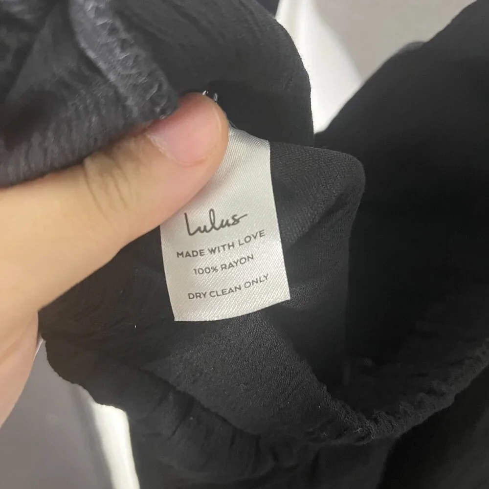 NWT Lulus Lolinda Black Convertible Halter Jumpsuit Sz S - Picture 8 of 13